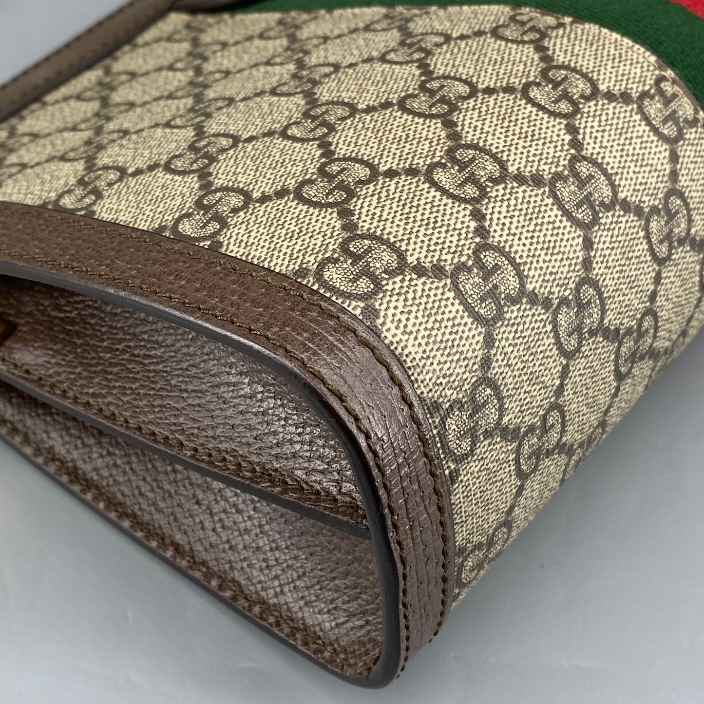 Gucci Ophidia Medium Shoulder Bag GG Supreme Web Stripe