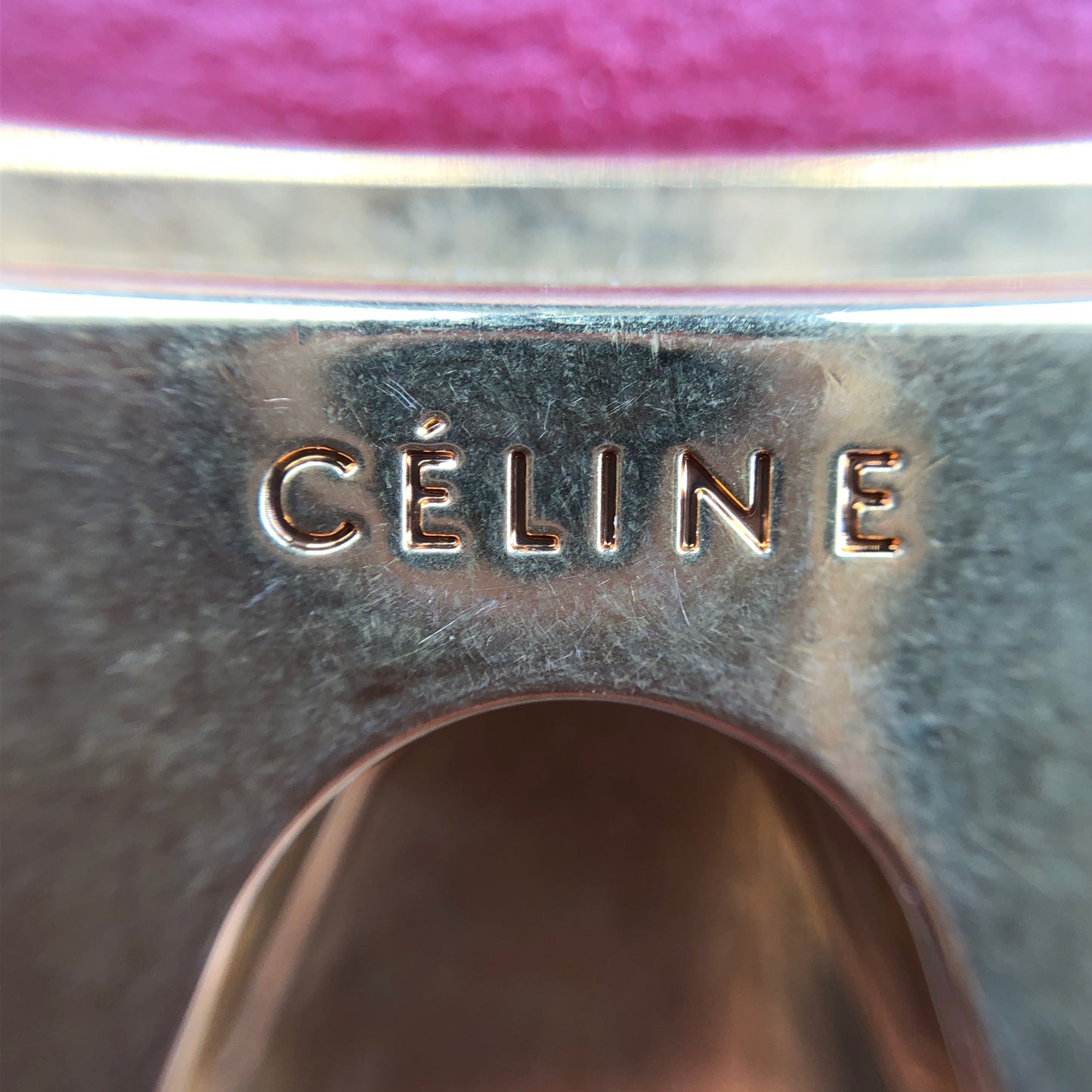 Celine Beige & Wine Color  Medium Frame Shoulder Bag