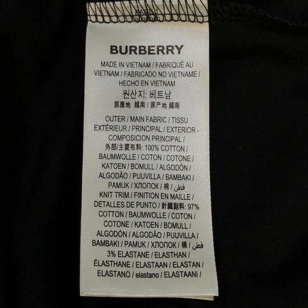 Burberry Black Graphic Print Crew Neck T-Shirt Size M
