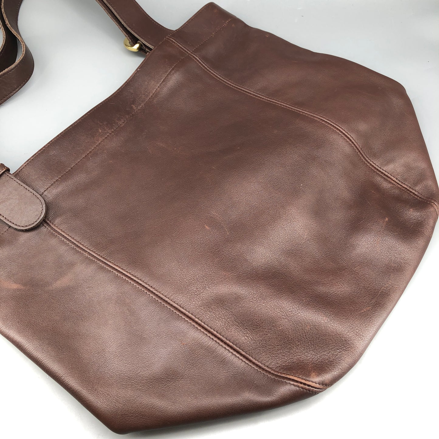 Coach Vintage Leather Tote Bag Dark Brown