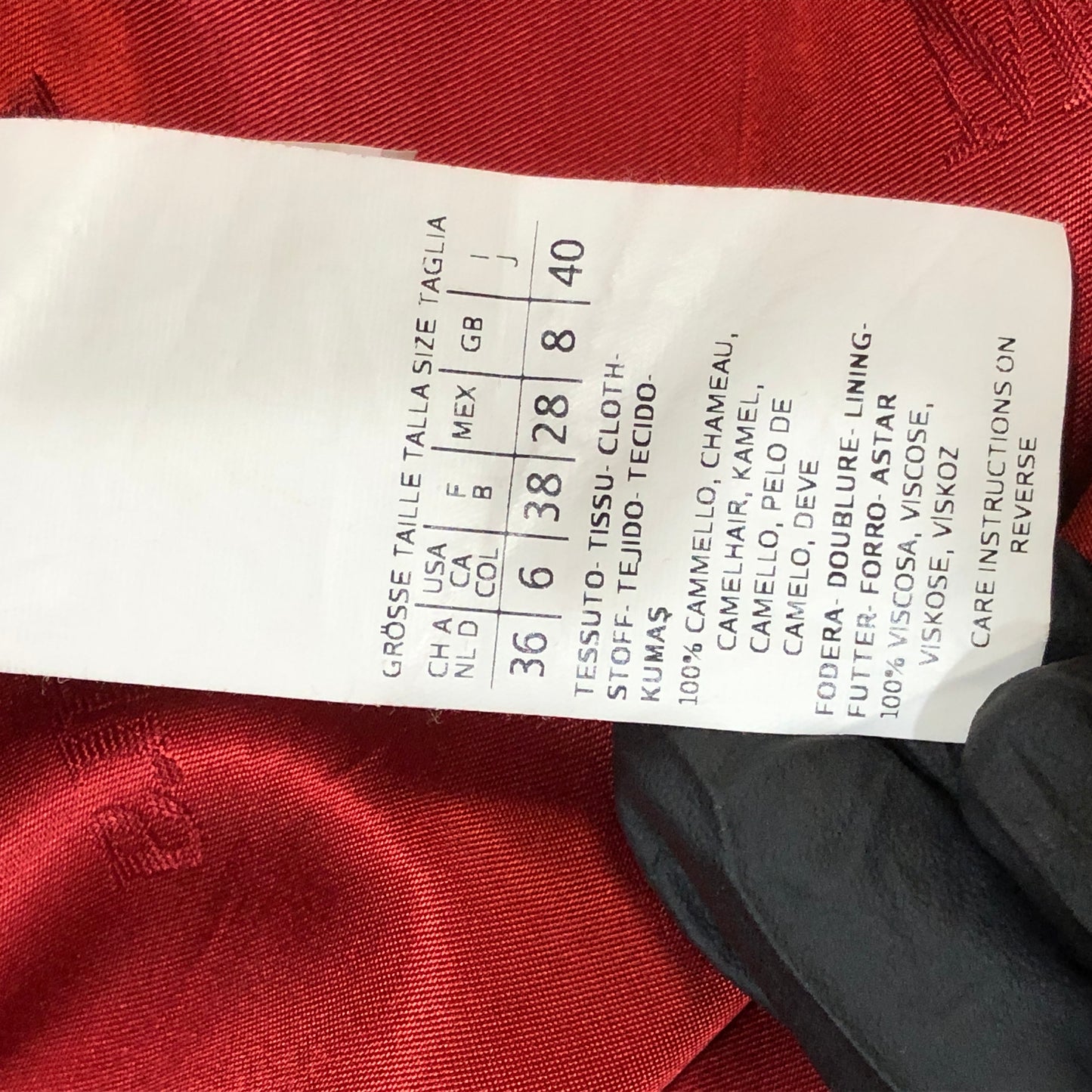 Max Mara Red Belted Wrap Style Coat Size 6