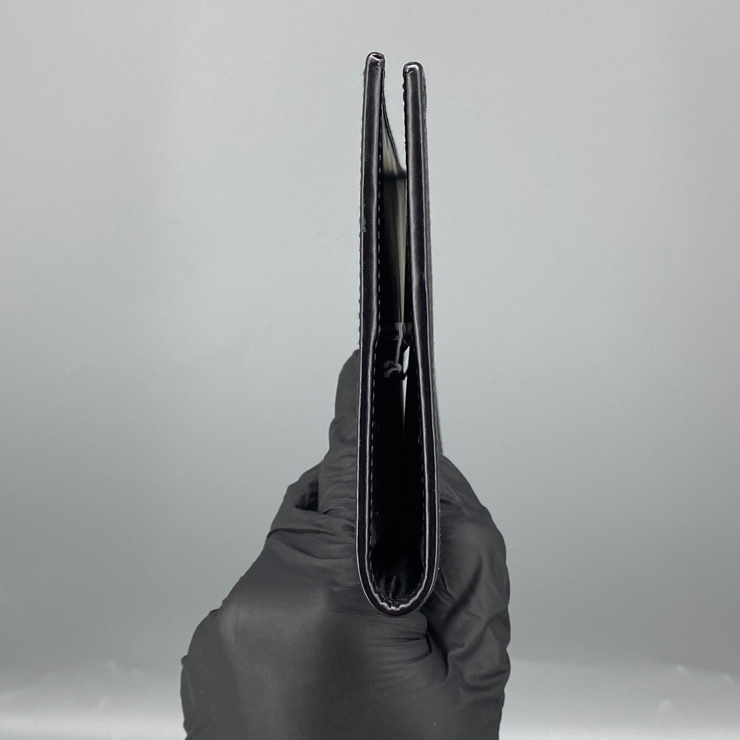 Ferragamo Black Canvas Short Bi-fold Wallet