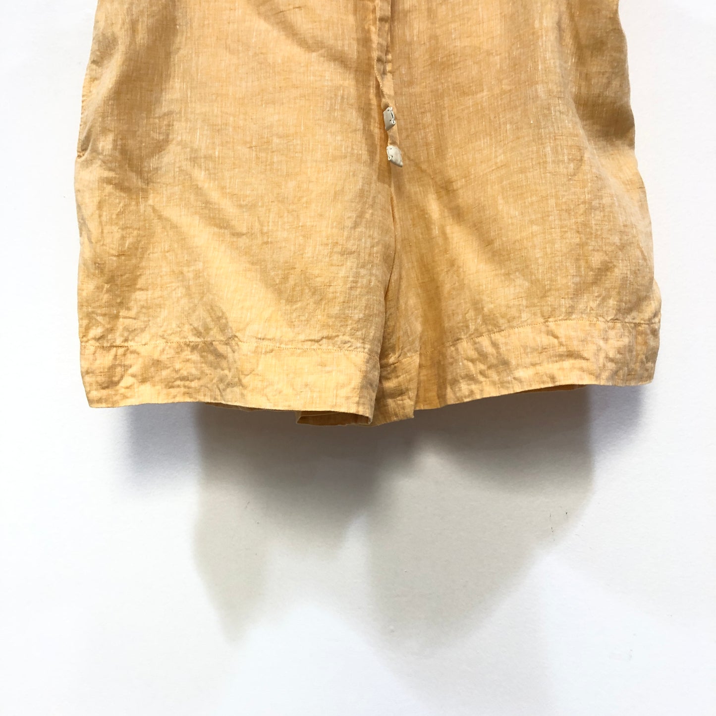 Loro Piana Butter Yellow Linen Shorts Size 44