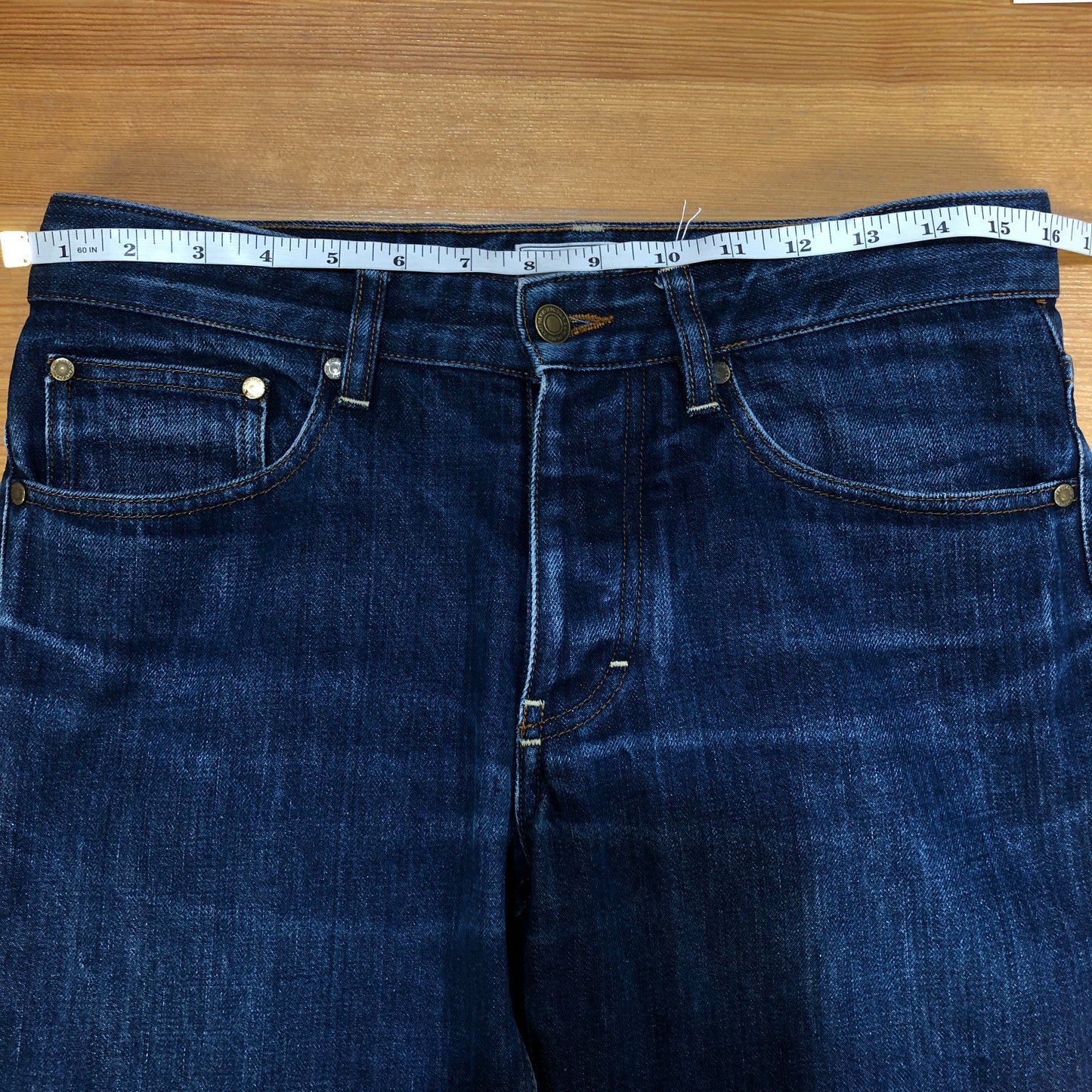 Ami Paris Blue Straight-Leg Denim Jeans Size 29
