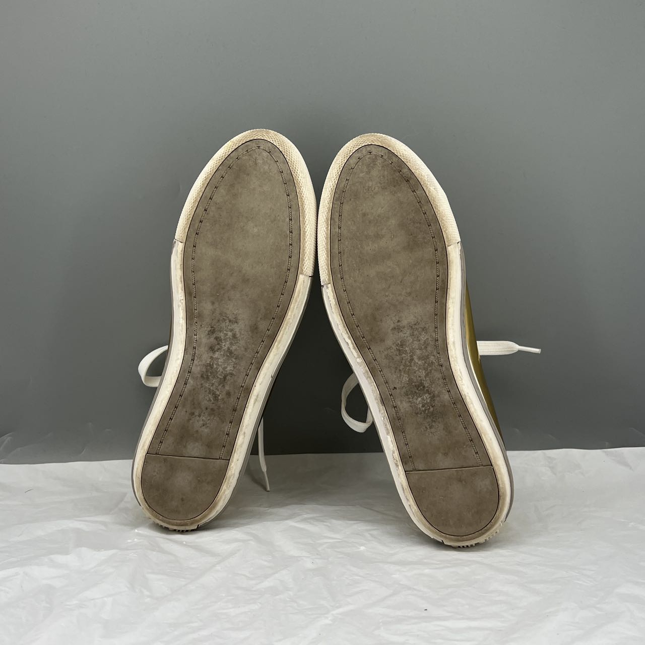 Miu Miu Embellished Metallic Sneakers (Size 37)