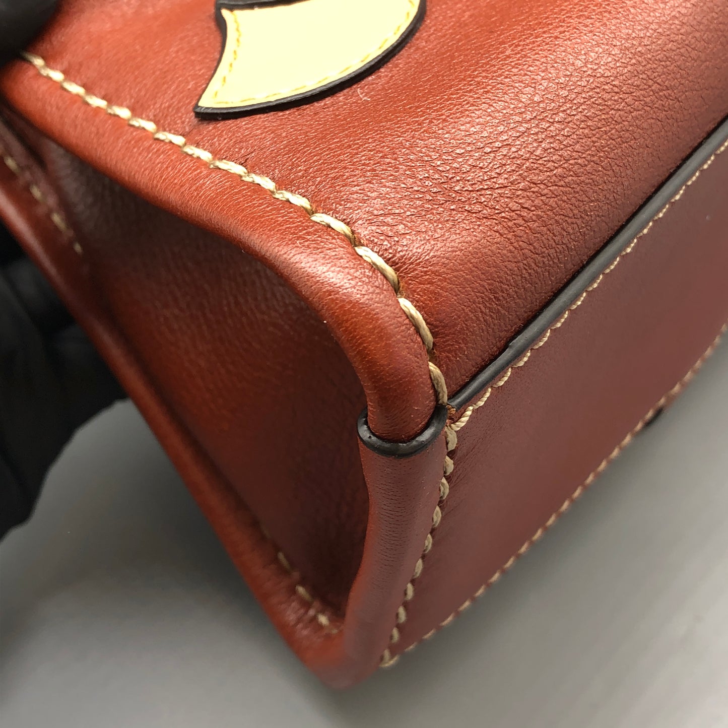 Chloe Orange Brown Leather Satchel Bag
