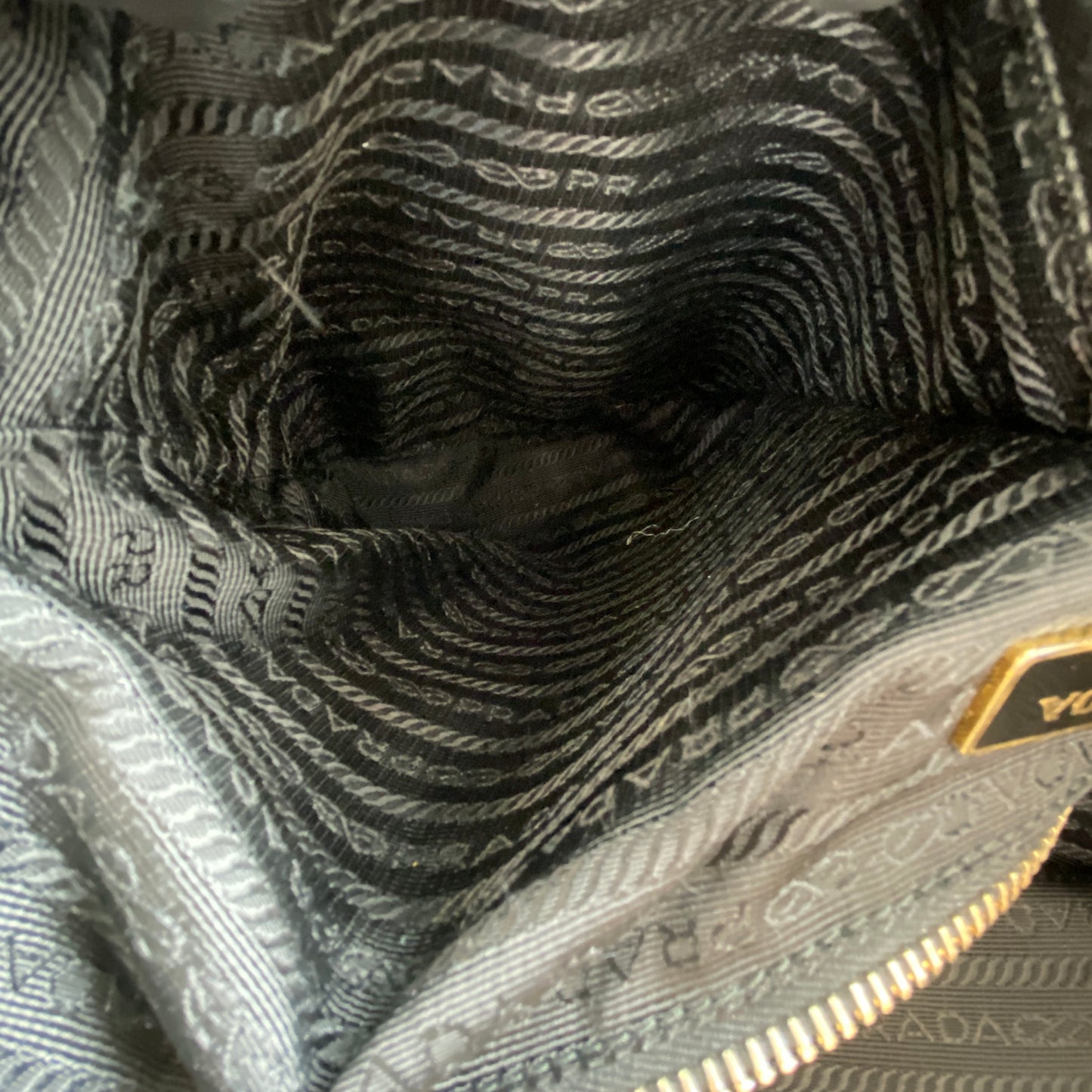Prada Black Nylon Large Travel Tote Handbag