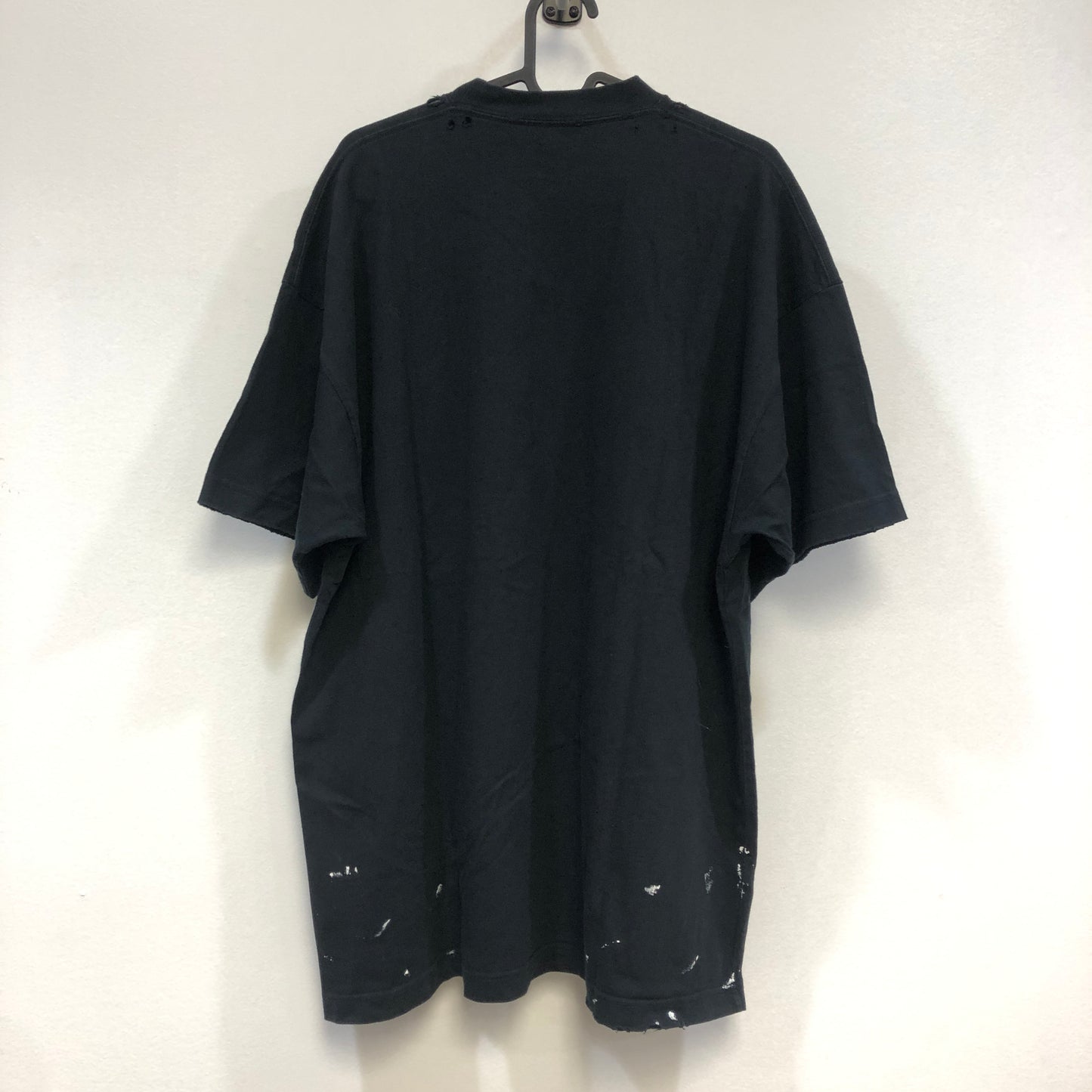 Balenciaga Heavy Metal Logo Distressed T-Shirt L Black