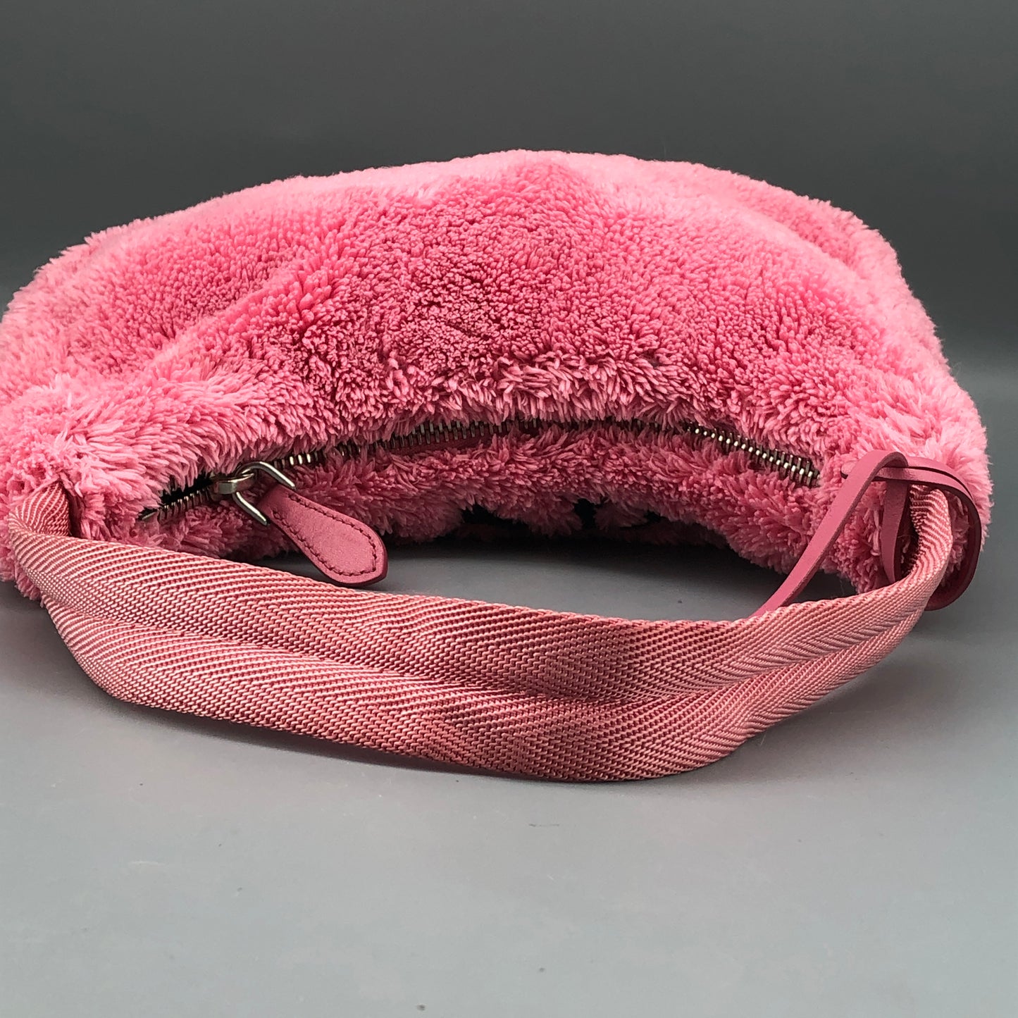 Prada Pink Fuzzy Fleece Re-Edition 2005 Shoulder Bag