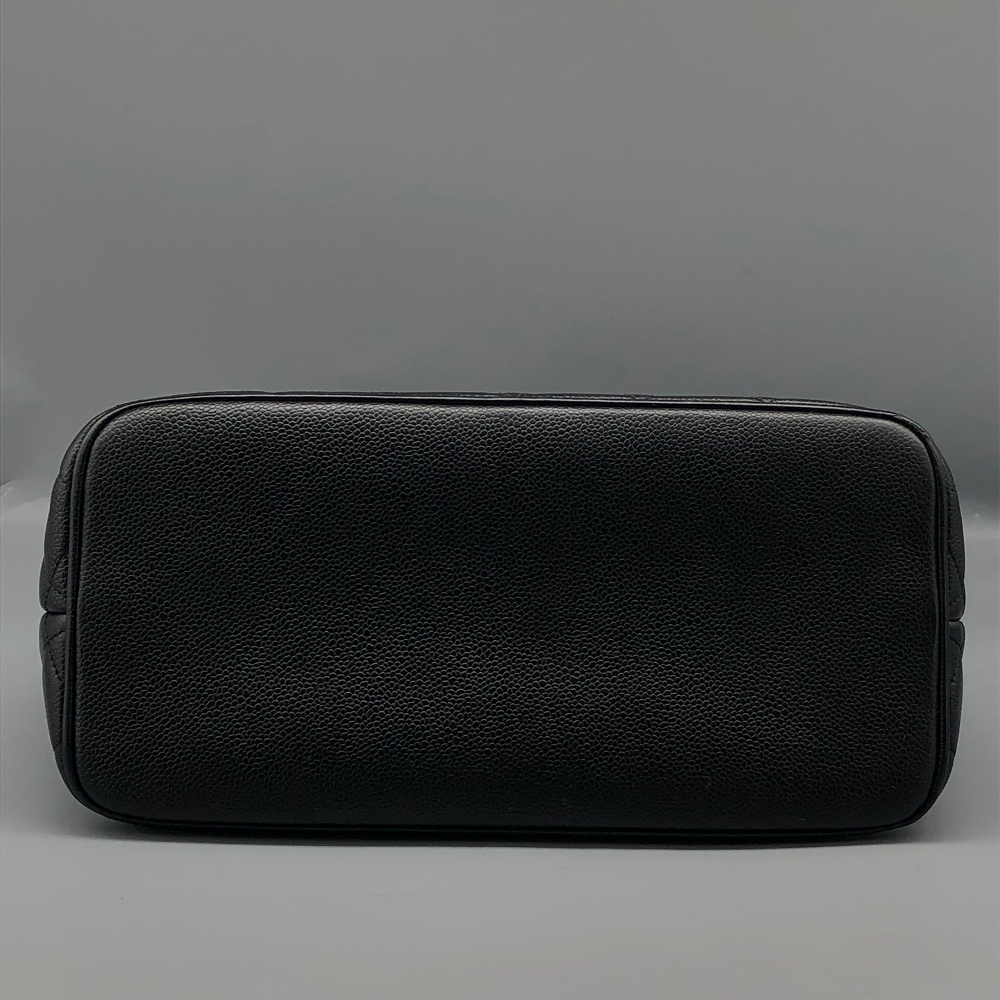 Chanel Quilted Caviar Leather CC Tote Bag Black