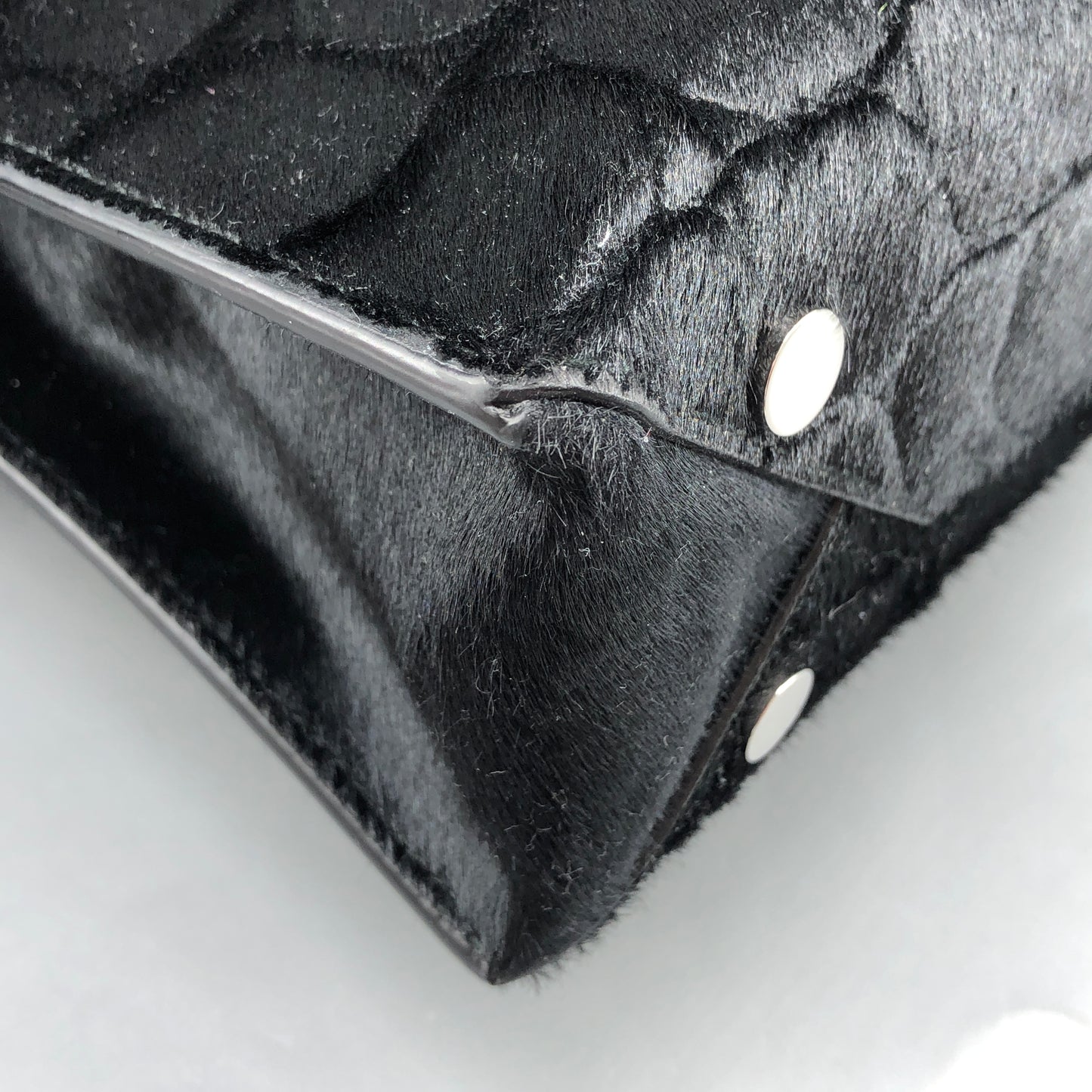 Balenciaga Black Cable Shopper tote Croc-Embossed Metal Top Handle