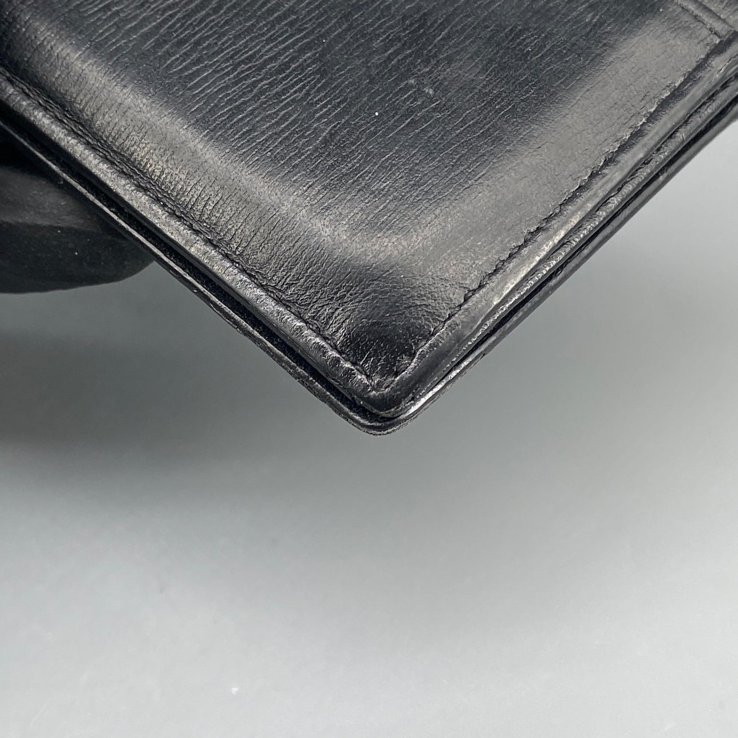 Montblanc Black Textured Leather Bifold Card Wallet