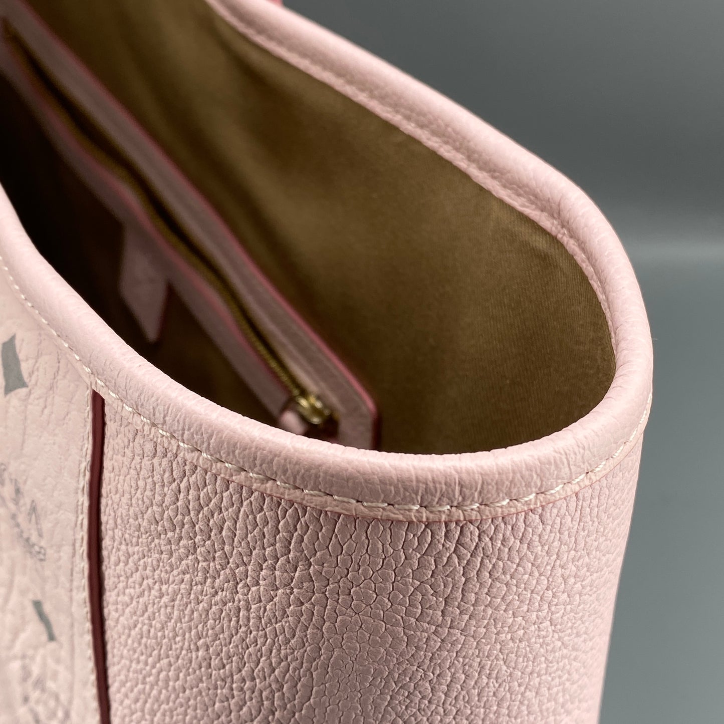 MCM Blush Pink Visetos Medium Tote Bag