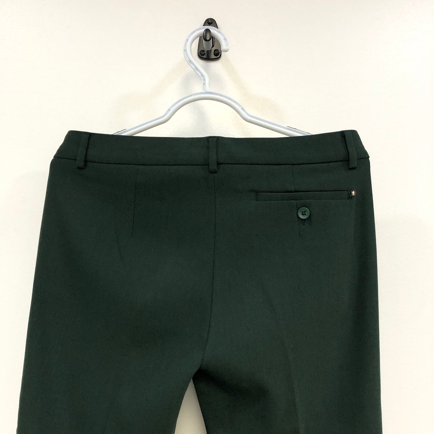 Sportmax Pine Green Slim‑Leg Dress Pants US 10