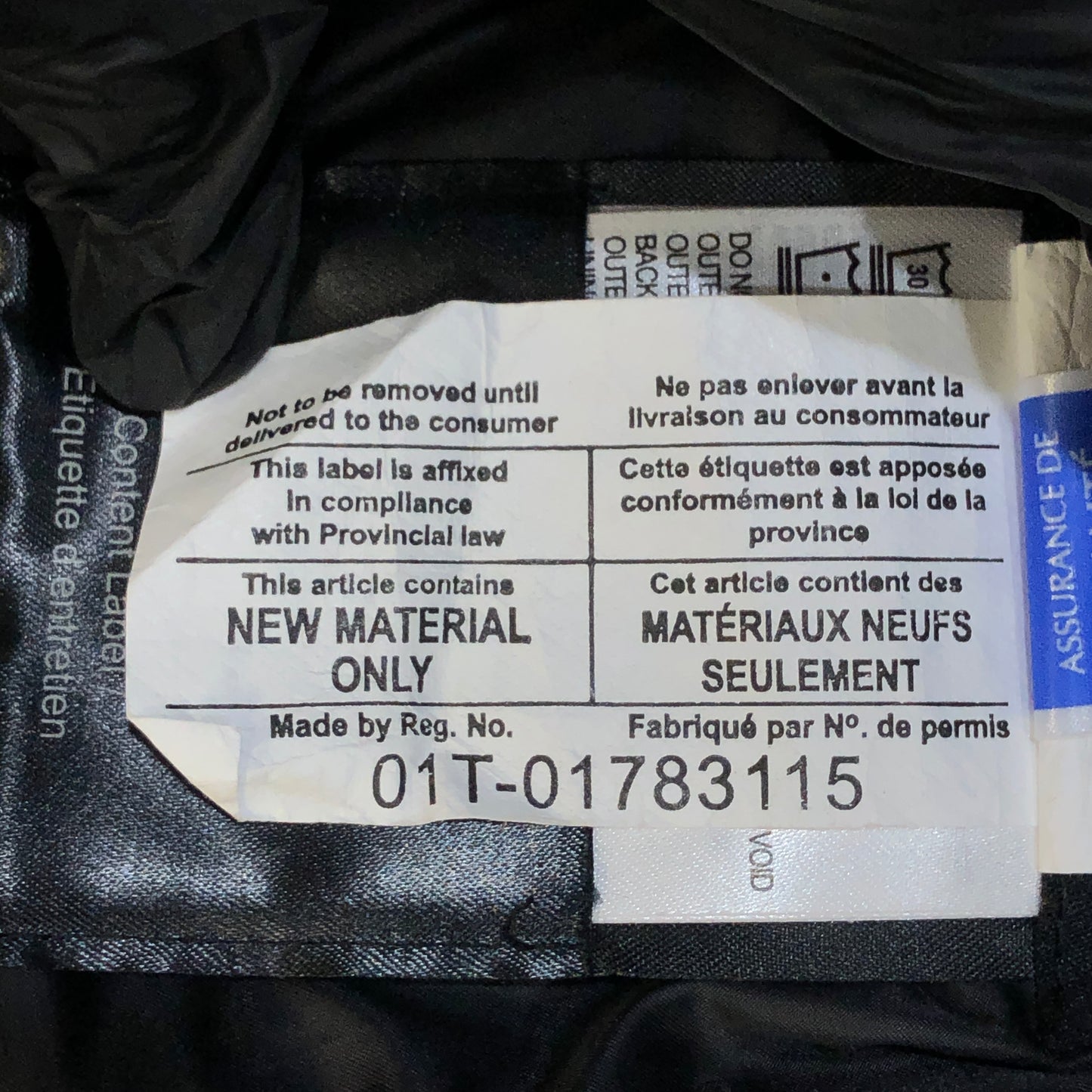 Canada Goose Black Quilted Down Puffer Jacket Size 2XS