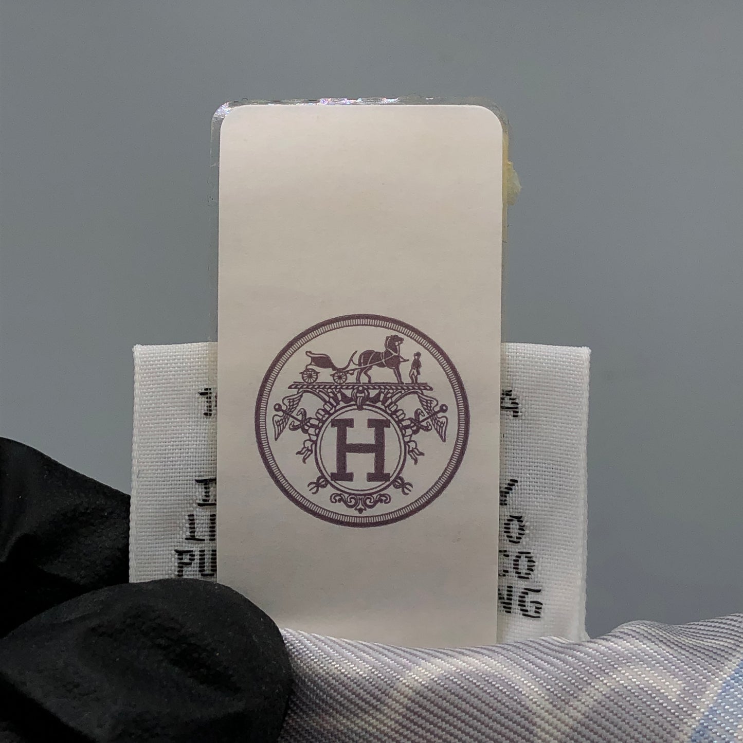 Hermes Set of 2 Twilly Scarves Grey Multi-Color Print