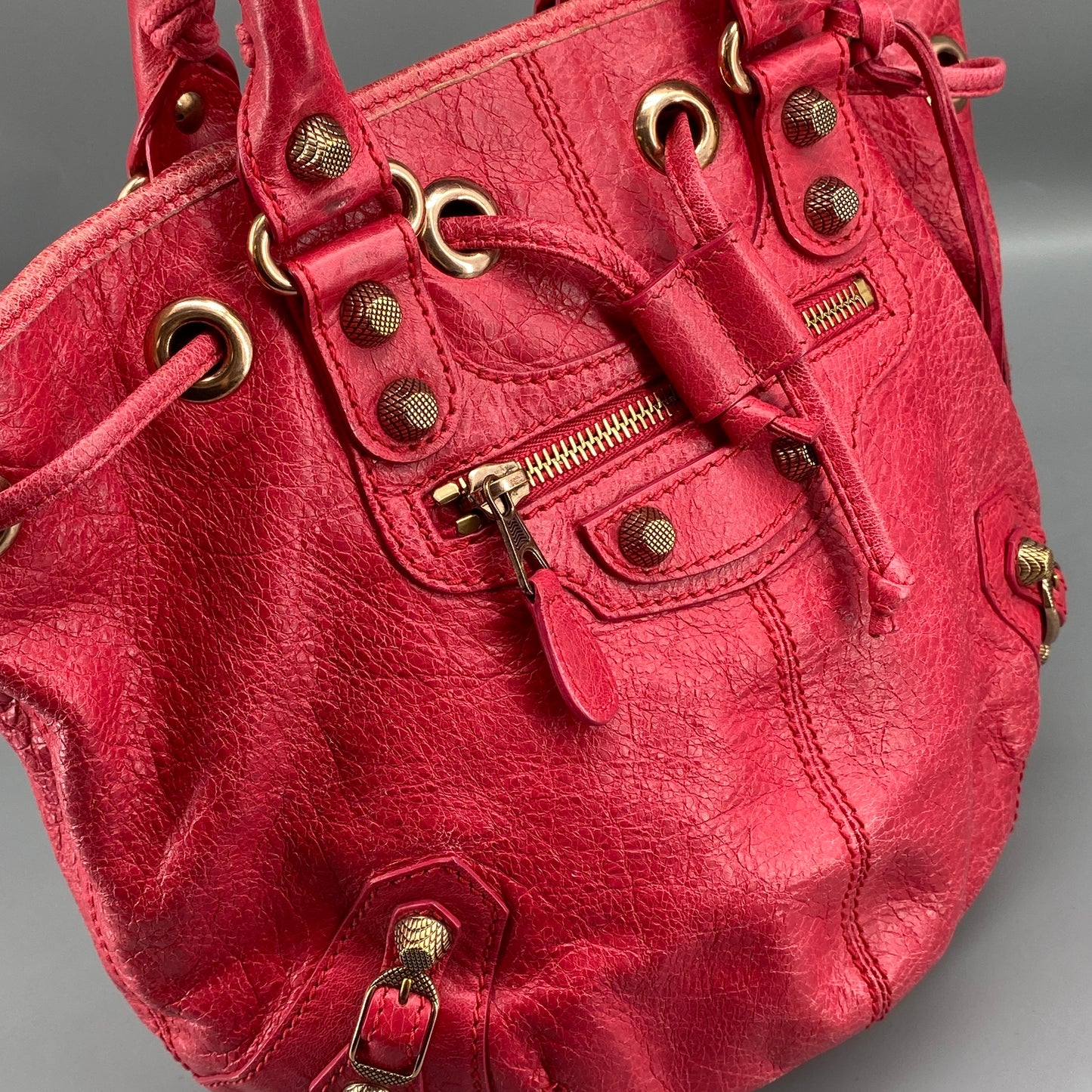 Balenciaga Giant Pompon Bag Pink