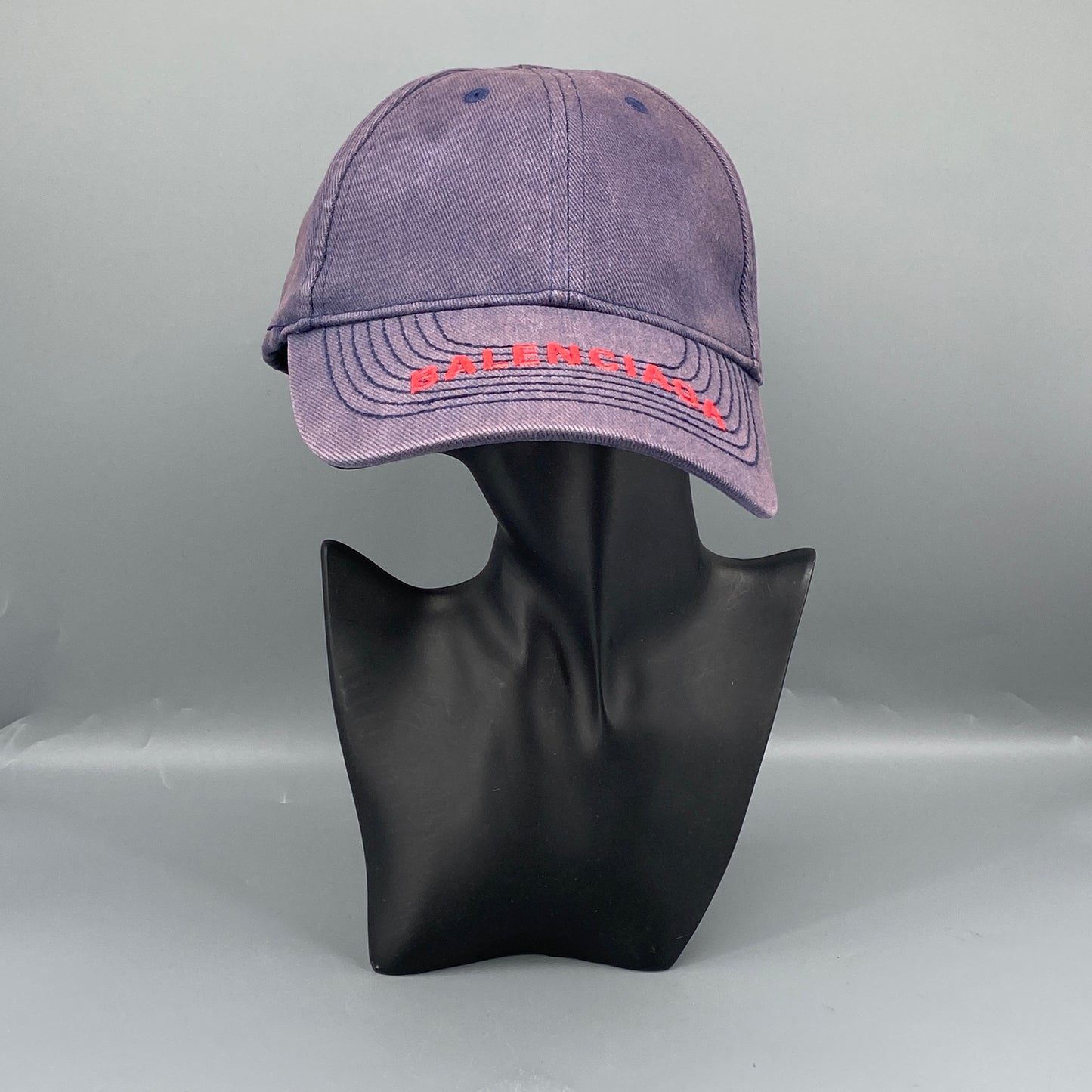 Balenciaga Baseball Cap Size 59cm Purple and Navy