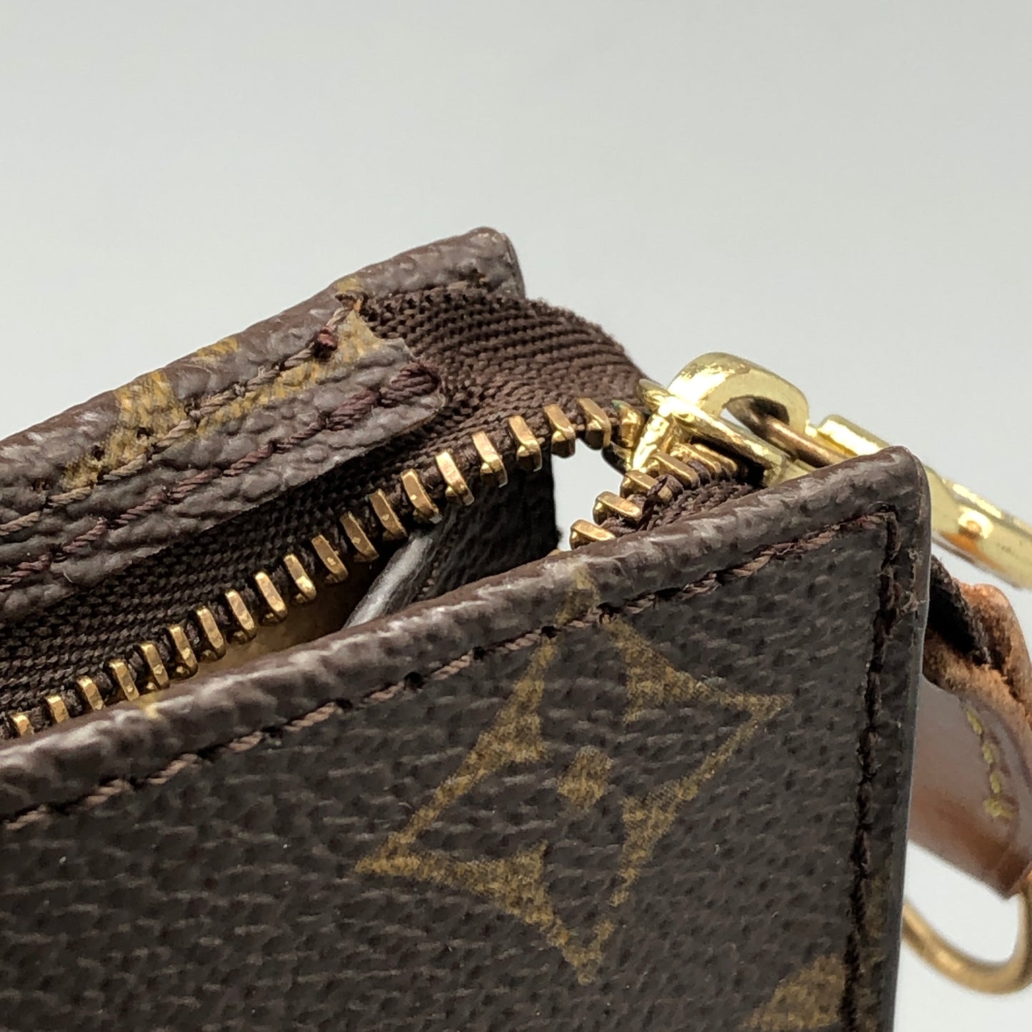 Louis Vuitton Monogram Zip Pouch / Wallet Brown