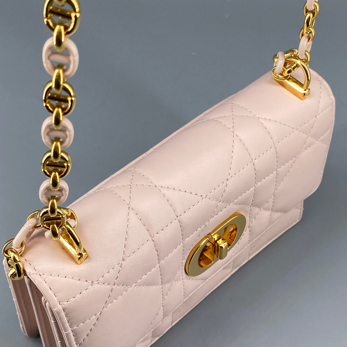 Christian Dior Miss Caro Mini Bag Powder Pink Lambskin
