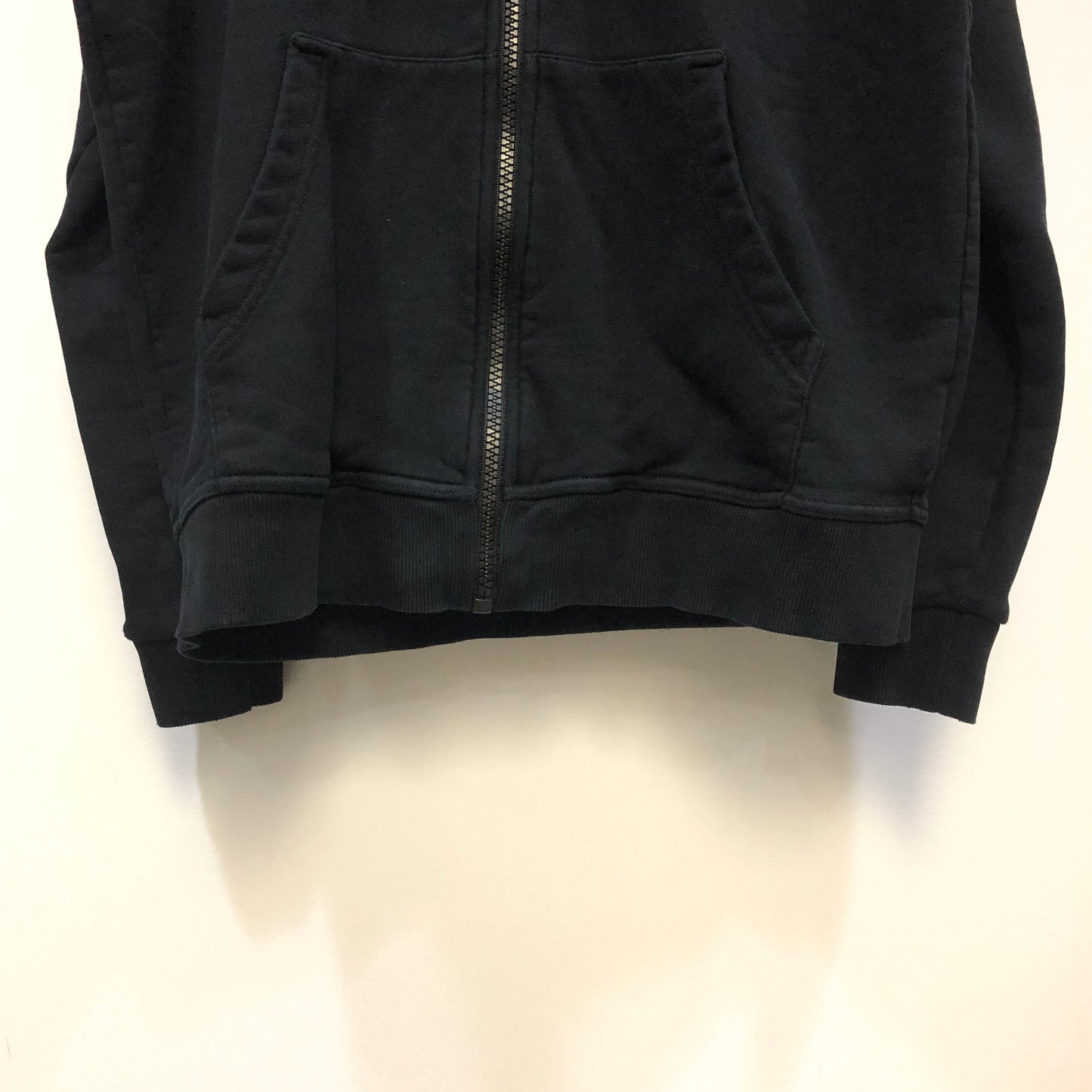 Burberry Black Full‑Zip Hoodie TB Logo Sweatshirt Size S