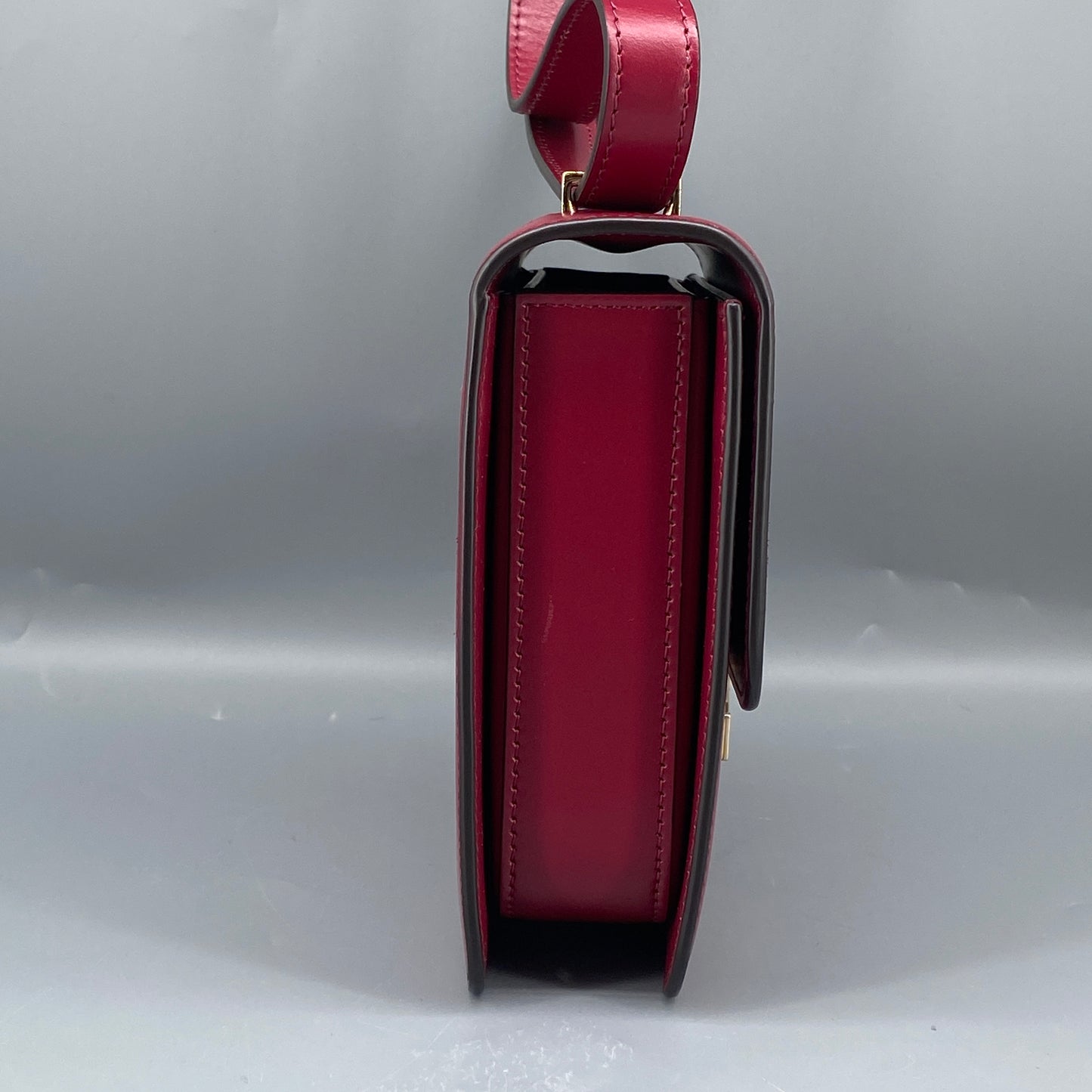Cartier Red Smooth Leather Flap Crossbody Bag