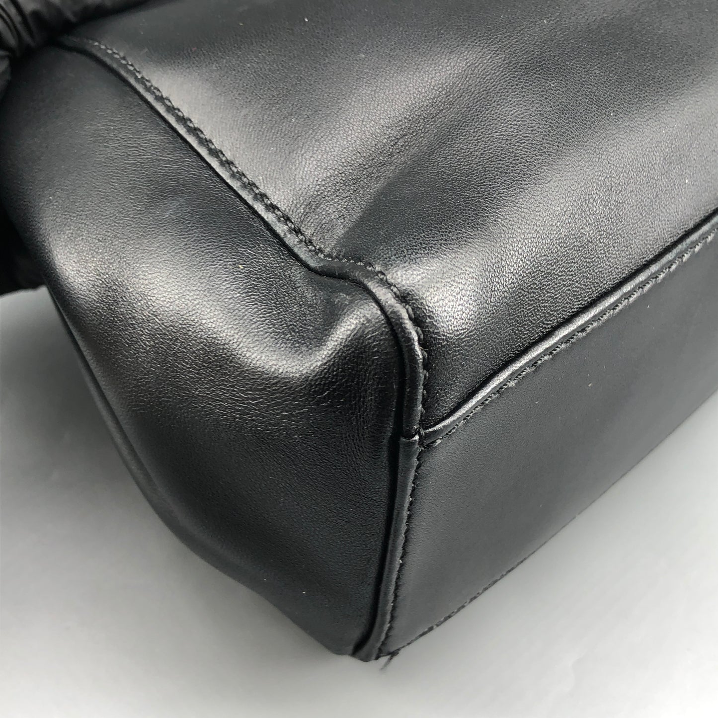 Fendi Mini Black Smooth Leather Peekaboo Handbag
