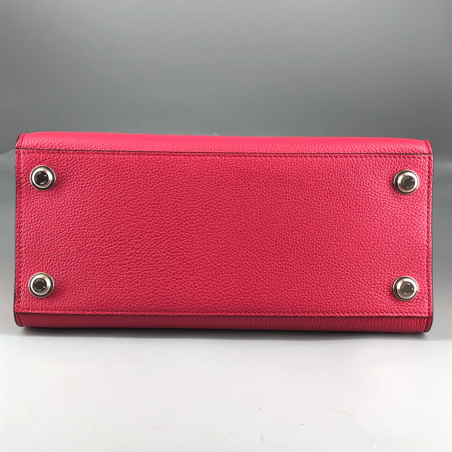 Louis Vuitton Taurillon City Steamer MM Two-Tone Taurillon Leather Handbag Hot Pink Black