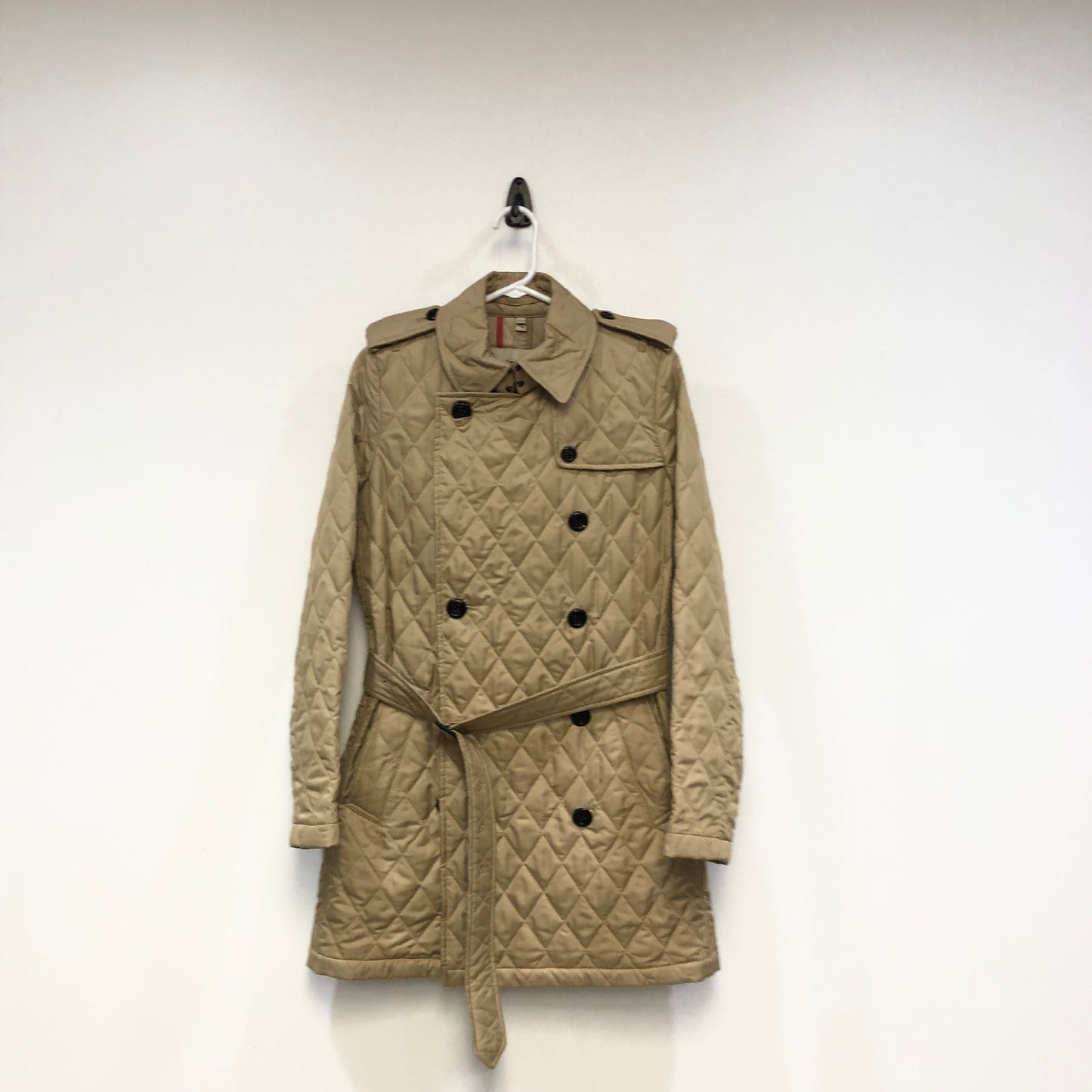 Burberry Beige Quilted Trench Coat Size 4