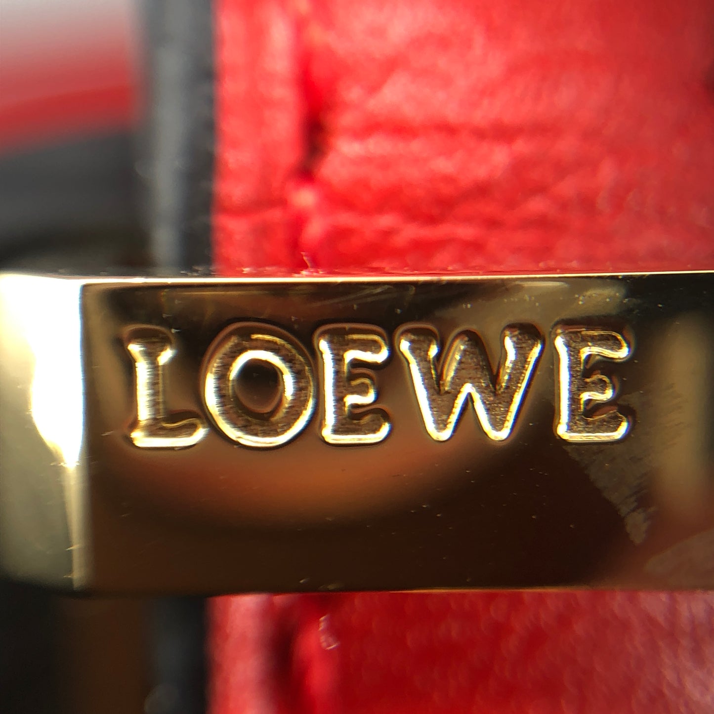 Loewe Barcelona Red Smooth Calfskin Crossbody Bag