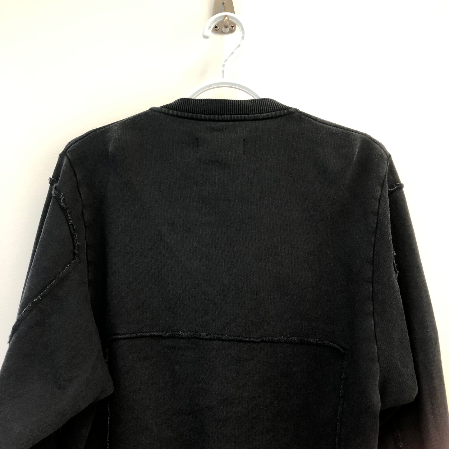 Martine Rose Logo Half-Zip Cropped Hoodie S Black