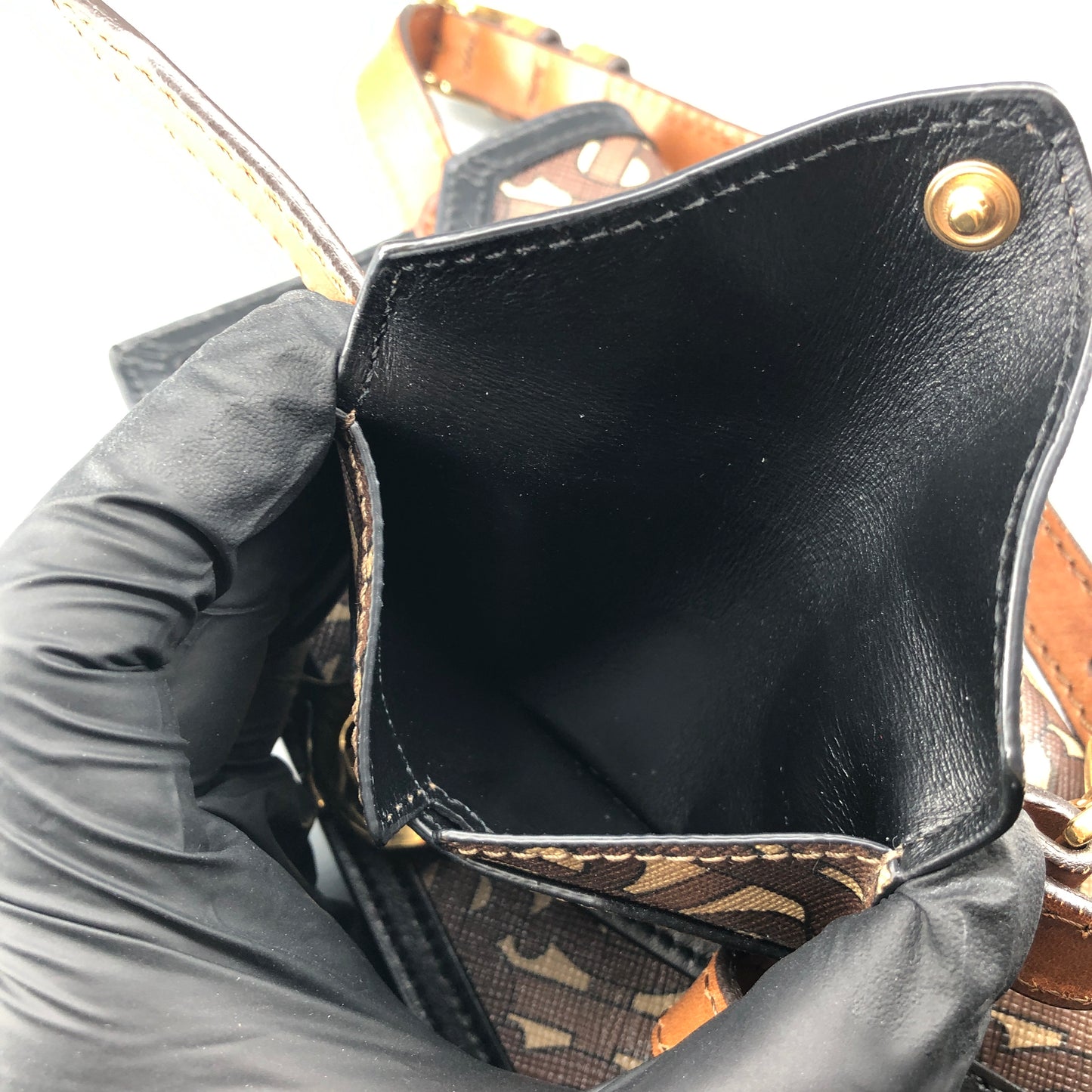 Burberry TB Monogram Canvas Waist Belt Fanny Pack Brown