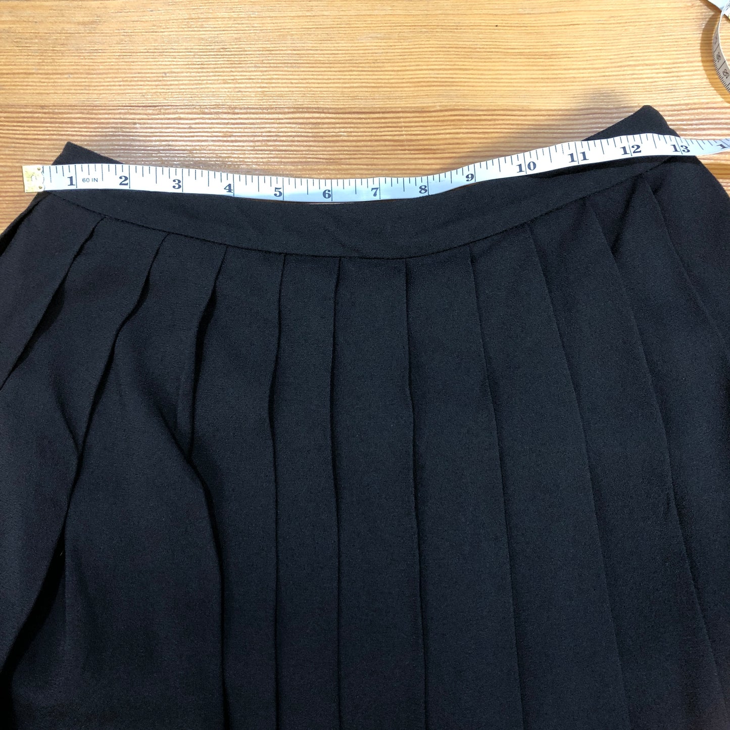 Prada Black Pleated Midi Skirt Size 38