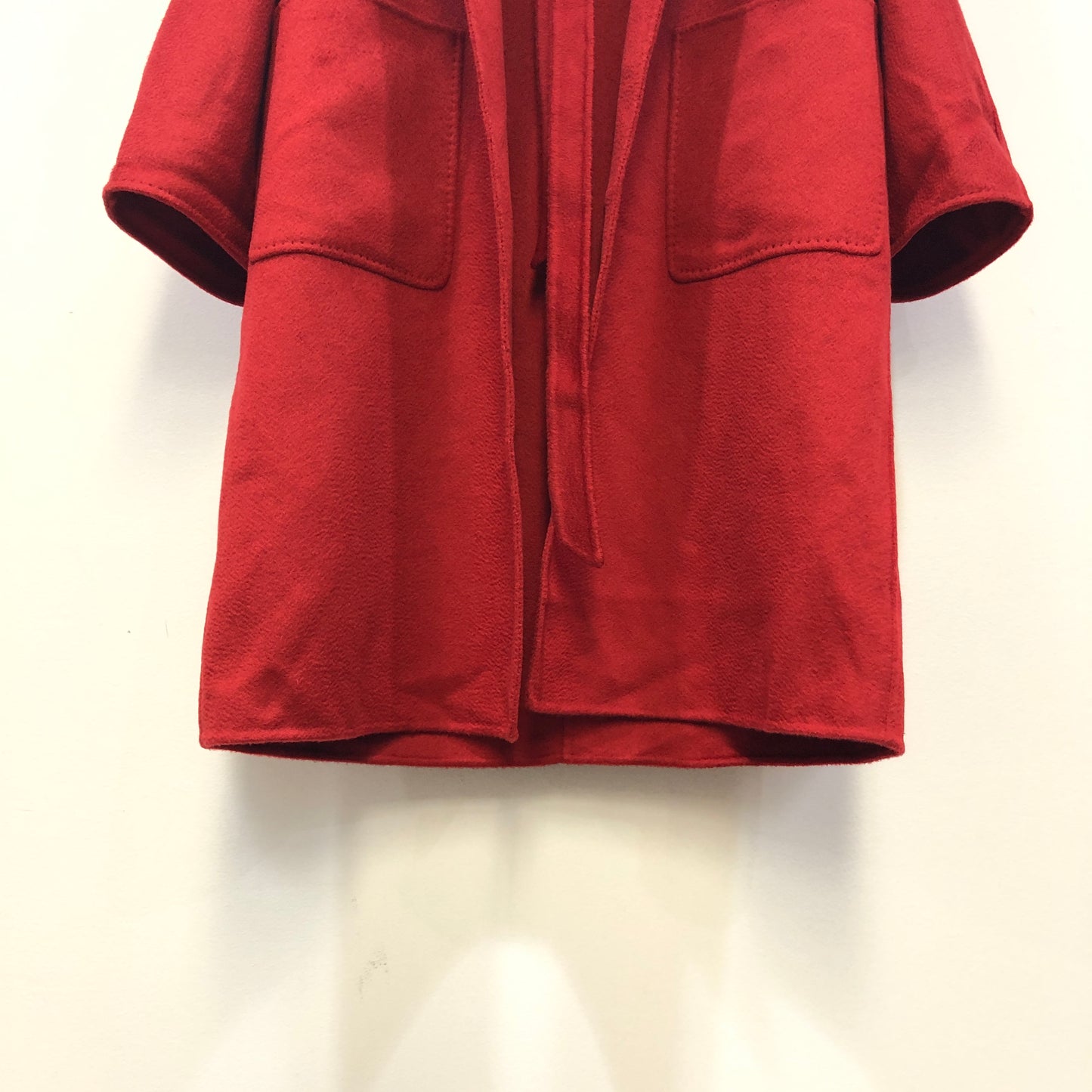 Max Mara Red Wool Hooded Open Coat US Size 4