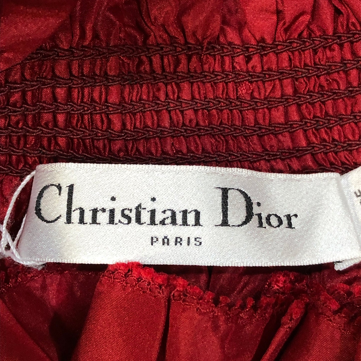 Christian Dior Red Off Shoulder Long Sleeve Blouse US 4