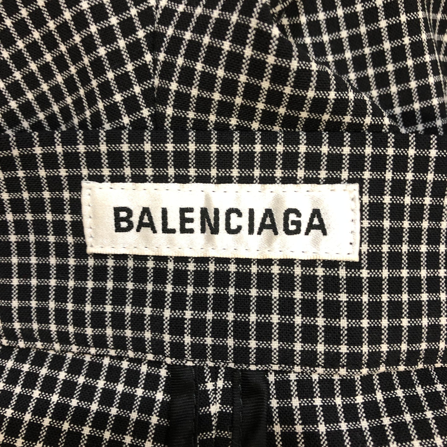 Balenciaga Checkered Tailored Trousers Size 38 White/Black