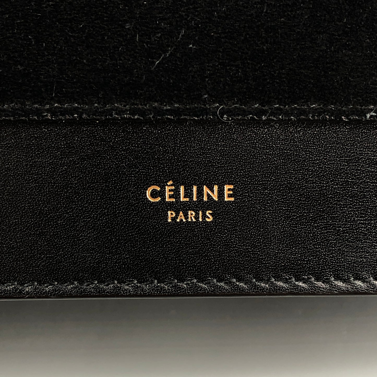 Celine Genuine Python & Smooth Calfskin Envelope Chain Shoulder Bag Black