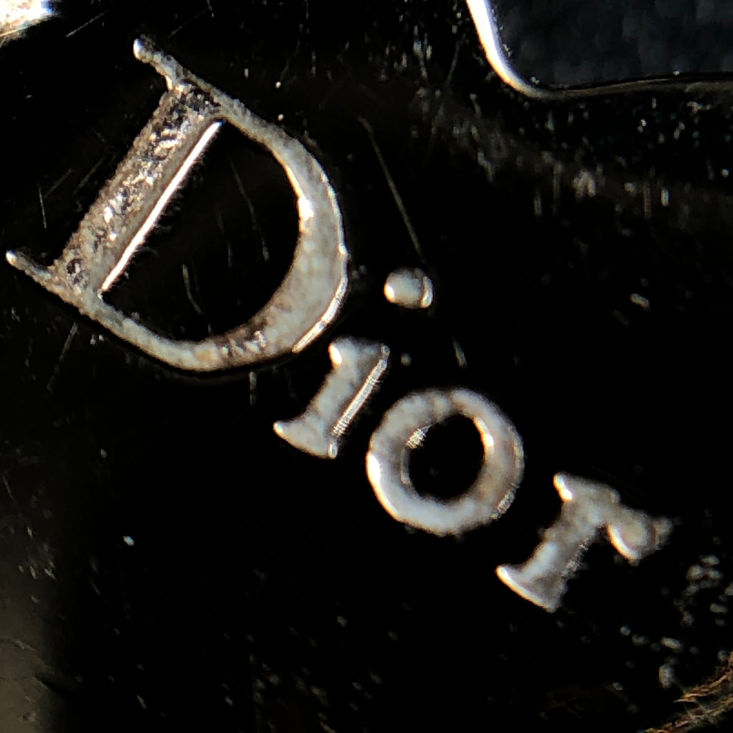 Christian Dior Gold Tone Asymmetric Heart & CD Logo Hoop Earrings