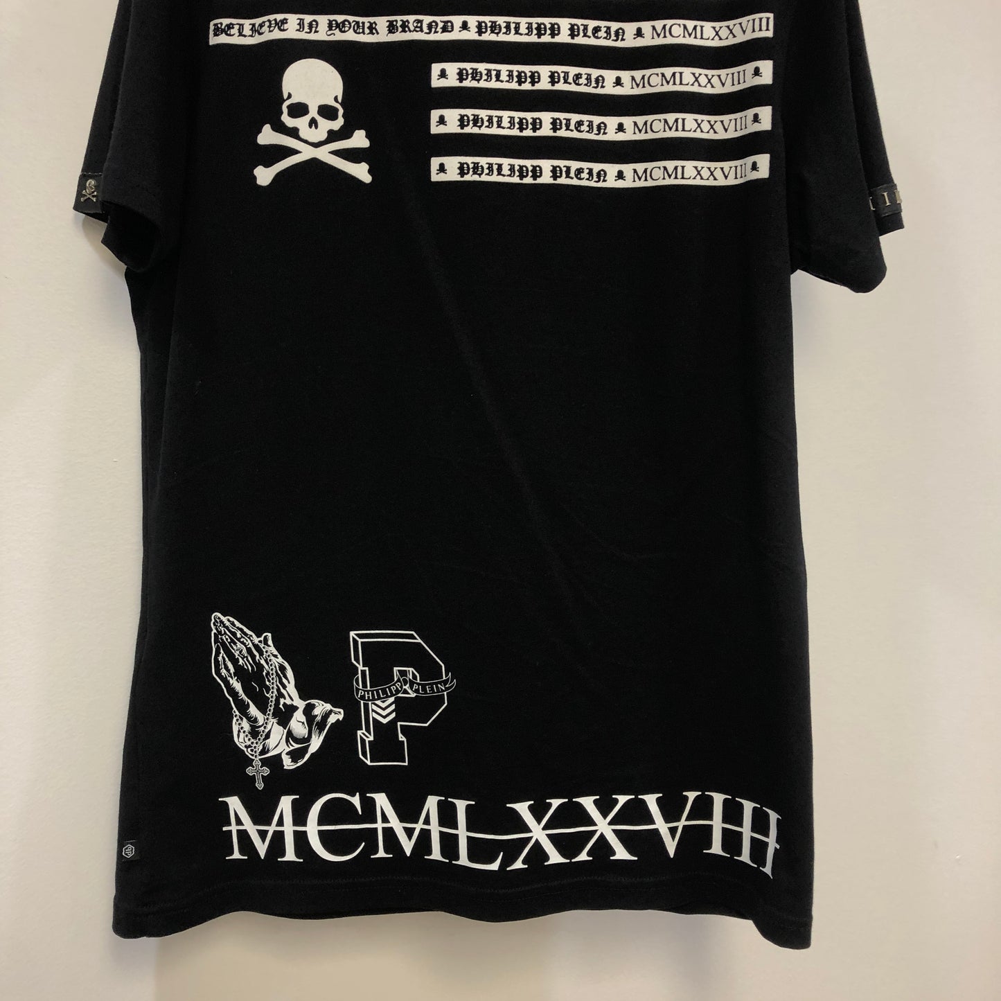 Philipp Plein Skull Embellished T-Shirt Size M