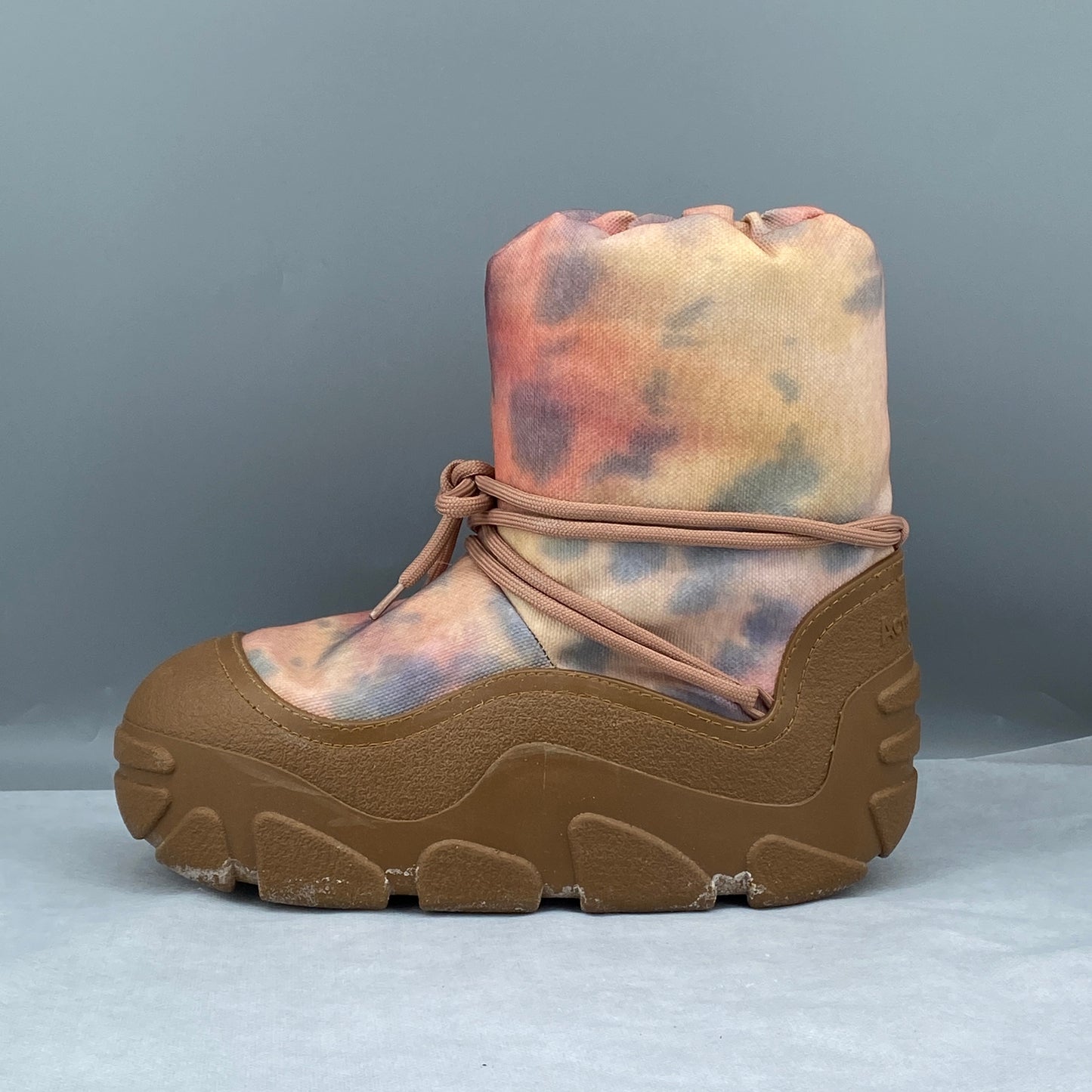 Acne Studios Tie-dye Multicolor Fabric Chunky Sole Ankle Boots Size 39