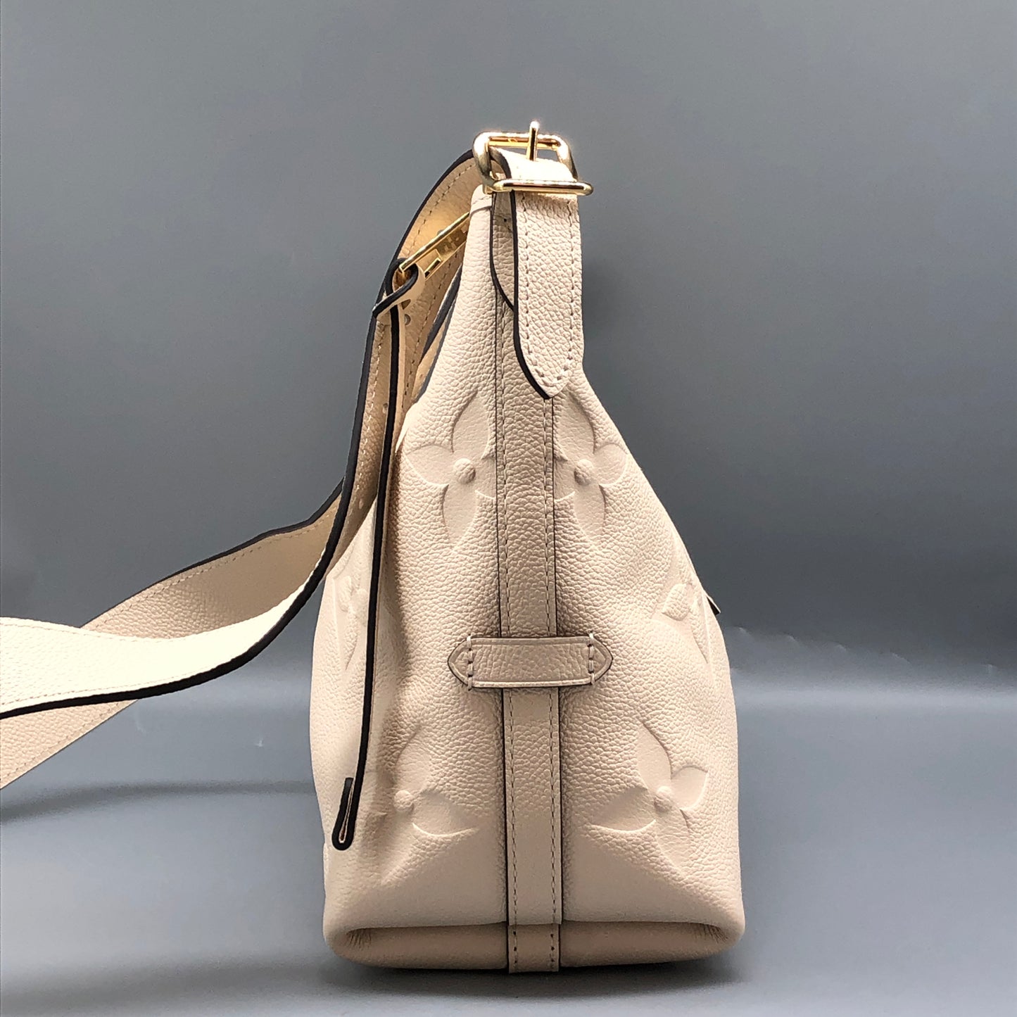 Louis Vuitton Carryall PM Monogram Empreinte Shoulder Bag Cream