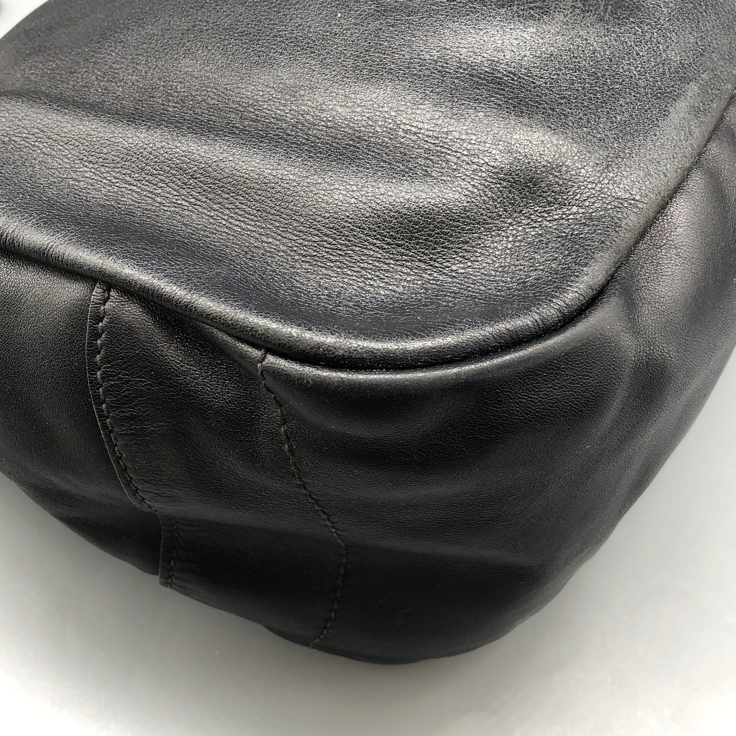 Prada Black Leather Hobo Bag