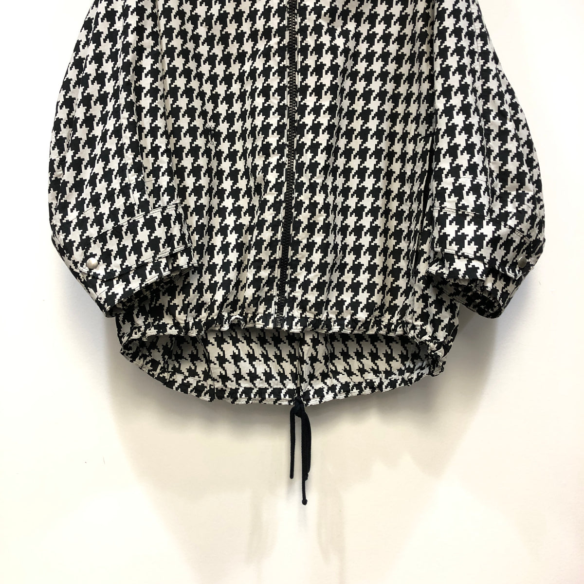 Christian Dior Black & white Houndstooth Zip Hooded Top Size XS