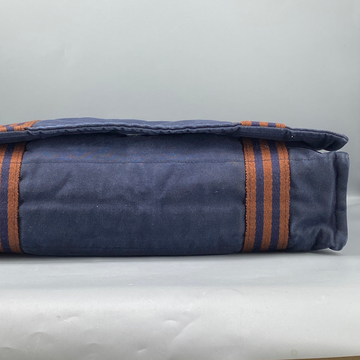 Hermes Fourre Besace Tote Bag Navy Canvas