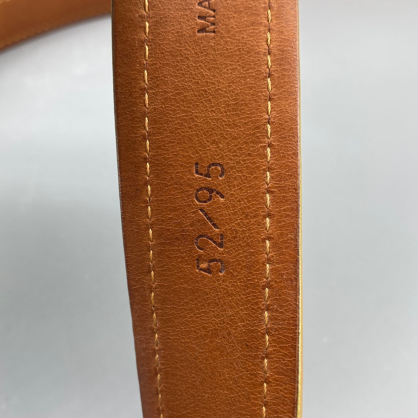 Loewe Tan Grained Leather Pin Buckle Belt 95cm