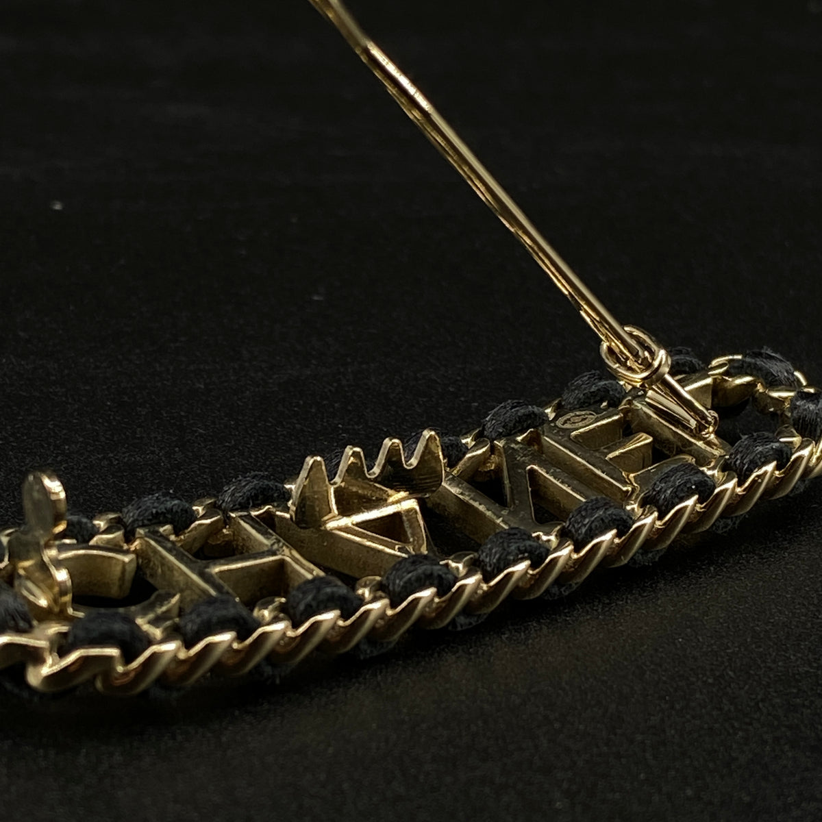Chanel Gold Logo Hair Barrette