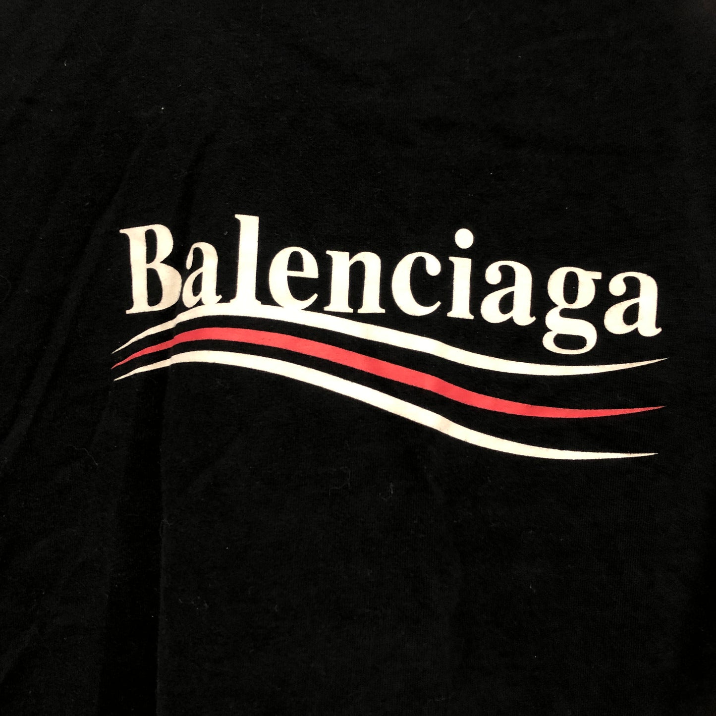 Balenciaga Black Logo Print T-Shirt Size S