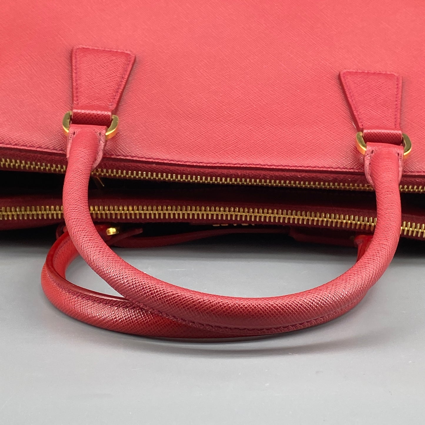 Prada Red Saffiano Leather Galleria Bag
