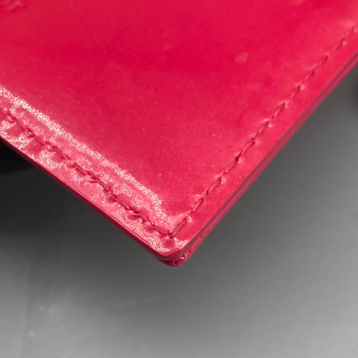 Christian Dior Cannage Patent Leather Card Holder Hot Pink
