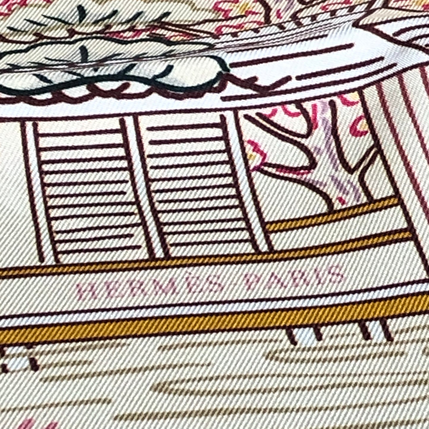Hermes Multicolor Printed Silk Square Scarf 90x90 cm